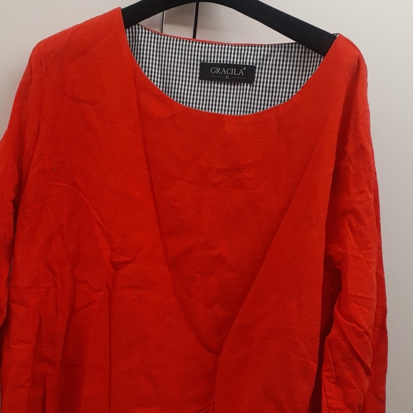 GraciLA Red black & white HEM top Tunic size XL - Picture 4 of 14